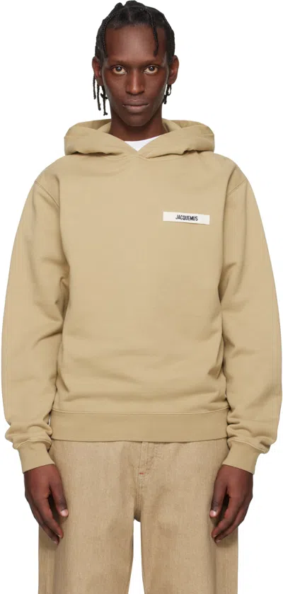 Jacquemus Beige 'the Gros Grain' Hoodie In Brown
