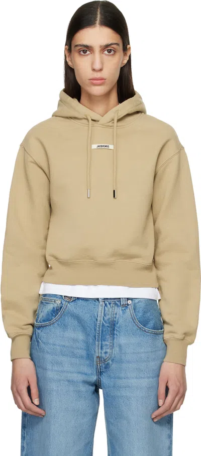 Jacquemus Beige 'the Gros Grain' Hoodie In Brown