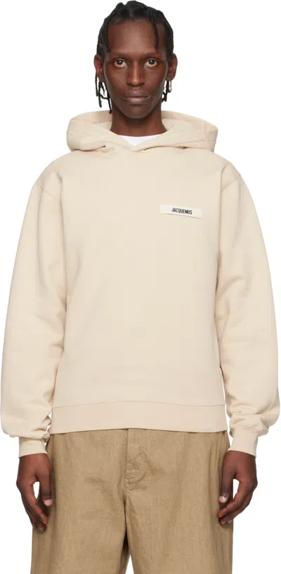 Jacquemus Beige 'the Gros Grain' Hoodie In Brown