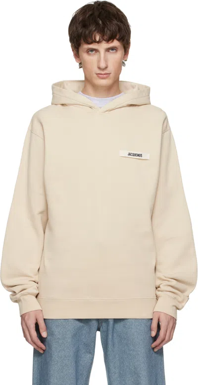 JACQUEMUS BEIGE 'THE GROS GRAIN' HOODIE
