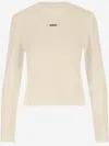 Jacquemus Le Gros Grin Logo-detail Long-sleeve T-shirt In Neutral