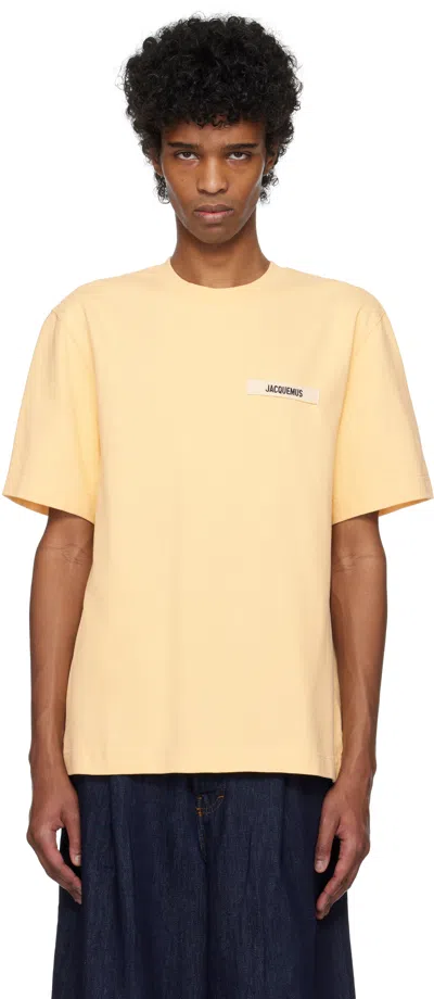 Jacquemus Gros Grain Cotton Crew-neck T-shirt In Yellow