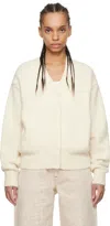 Jacquemus Long-sleeved Knitted Cardigan In 130 Light Beige