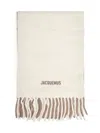Jacquemus Beige The Moisson Scarf<br/> In White