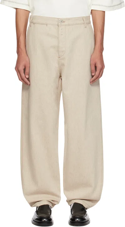 Jacquemus Beige 'the Paysan De-nïmes' Jeans In Neutral