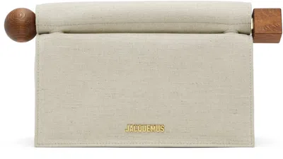 Jacquemus Beige 'the Rond Carré' Clutch