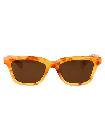 Jacquemus Beige T-shell/ Silver/ Brown Acetate Sunglasses