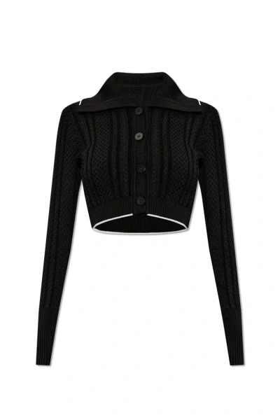 Jacquemus Women's Bela Cropped Cardigan In Black