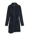 Jacquemus Womens Black Black La Robe Bahia Plunging-neckline Woven Mini Dress 10 In Blue