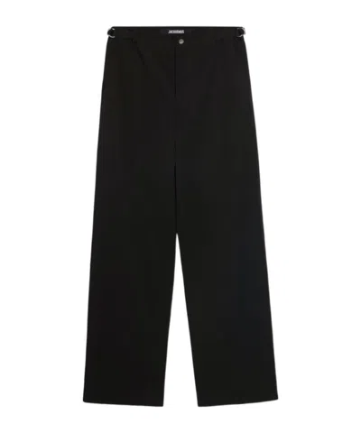 Jacquemus Belt-loop Casual Pants In Black