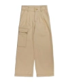 Jacquemus Lenfant Pleated Detail Twill Trousers In Nude