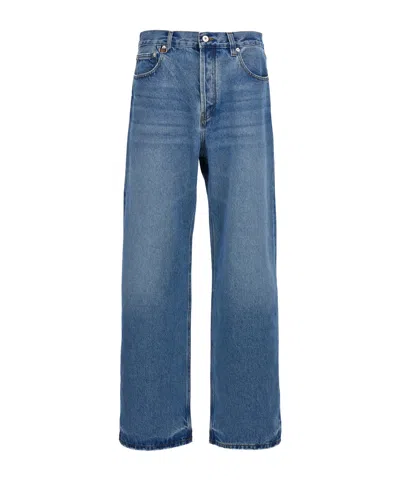 Jacquemus Denim Trousers Featuring Belt Loops In Blue