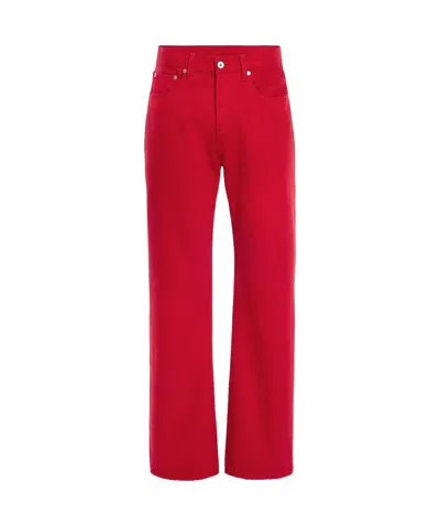 Jacquemus Belt-loop Jeans In Red