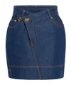 Jacquemus Denim La Jupe De-nmes Mini Skirt In Blue