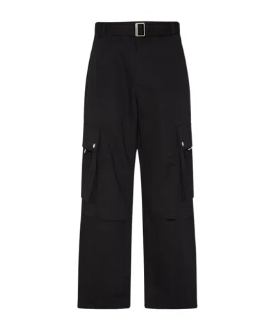 Jacquemus Belt Loops Slacks In Black