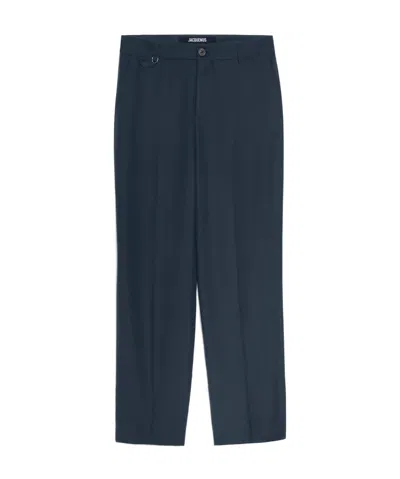 Jacquemus Belt Ring Casual Pants In Black