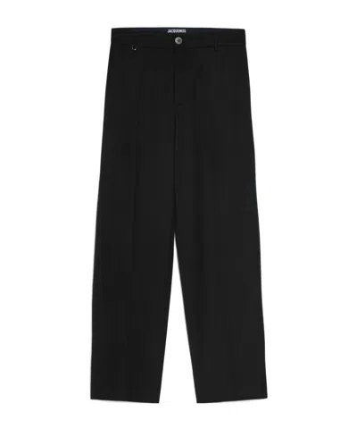 Jacquemus Belt Ring Casual Pants In Black