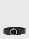 Jacquemus Black Buckle Solid Belt In Black