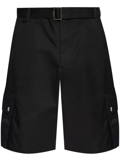 Jacquemus Le Cargo Belted Bermuda Shorts In Black