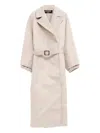 Jacquemus Belted Cuffed Trench Coat In Neutral