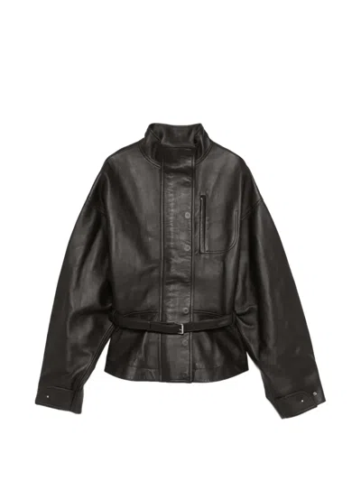 Jacquemus Belted Jacket In Brown