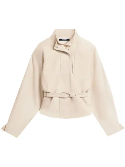 Jacquemus Belted Jacket In Beige
