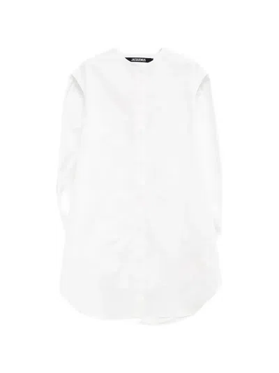 Jacquemus La Robe Berlingot Cotton Shirt Dress Clothing In White