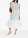 Jacquemus La Robe Berlingot Striped Organza Mini Shirt Dress In Multi