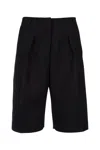 Jacquemus Black Les Sculptures 'le Bermuda Ovalo' Shorts In Black