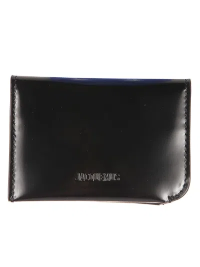 Jacquemus Bifold Card Holder With Logo In Blue
