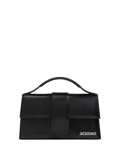 Jacquemus Large Bambino Leather Crossbody Bag In Black