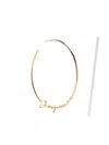 Jacquemus Logo-lettering Hoop Earrings In Gold