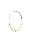 Jacquemus Logo-lettering Hoop Earrings In Gold