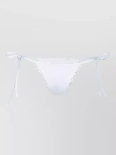 Jacquemus Bikini Bottoms Scalloped Edges Beachwear Piece In White