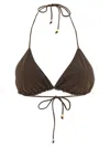 Jacquemus Bikini Top In Brown