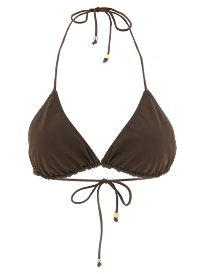Jacquemus Bikini Top In Brown