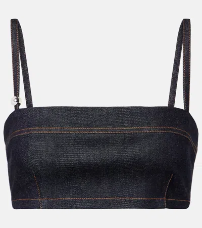 JACQUEMUS BISOU DE-NÎMES DENIM BRA TOP
