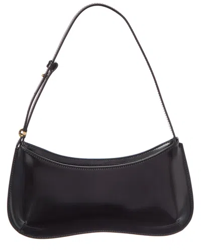 Jacquemus Bisou Leather Hobo Bag In Black