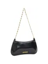 Jacquemus Ex 24hbaw00404ac18a01 Le Petit Bisou Chaine Shoulder Bags Black In Black