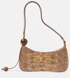 Jacquemus Le Bisou Perle Snake-embossed Leather Hobo Bag In Beige