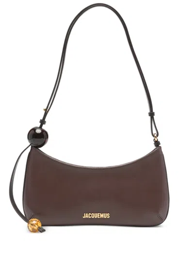 Pre-owned Jacquemus Bisou Perle Shoulder Bag In Brown