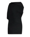 Jacquemus Black Asymmetric Short Dress La Mini Robe In Black