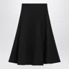 Jacquemus Black Flared Wool Skirt Women In Black