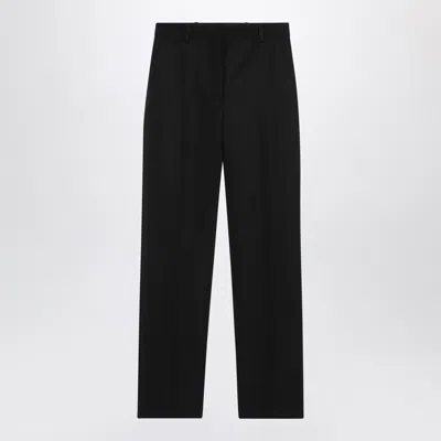 Jacquemus Straight-leg Wool Tailored Pants In Black