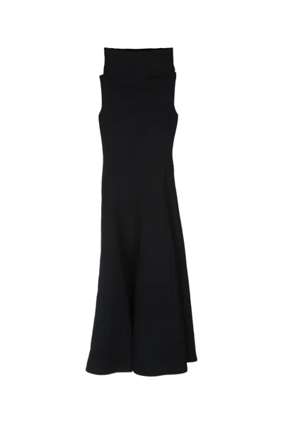 Jacquemus La Robe Triangle Crepe Midi Dress In Black