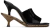 Jacquemus Les Doubles Mules In 9bb Black/light Brow