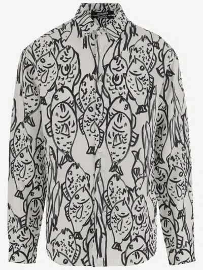 Jacquemus Black & White La Chemise Simon Shirt In Multi