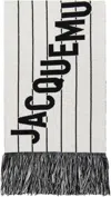 Jacquemus Liga Scarf In 9fh Black / White