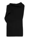 Jacquemus Black Asymmetric Short Dress La Mini Robe In Black
