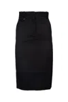 Jacquemus Black Les Sculptures 'la Jupe Midi Bari' Midi Skirt In Black